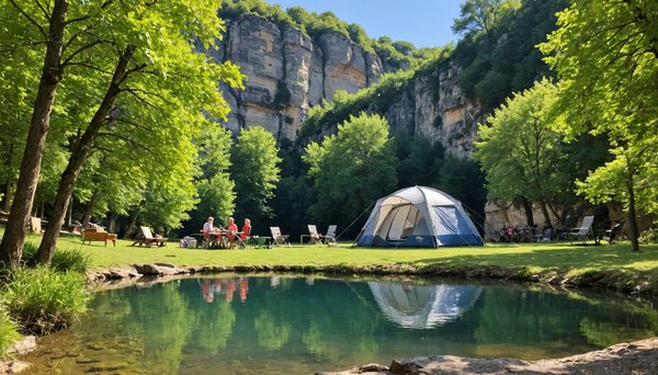Camping du gouffre de padirac, le camping les hirondelles dans le lot